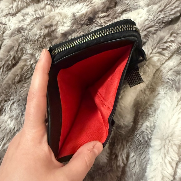 Christian Louboutin Black Leather Wallet with Gold Chain - Picture 4 of 10